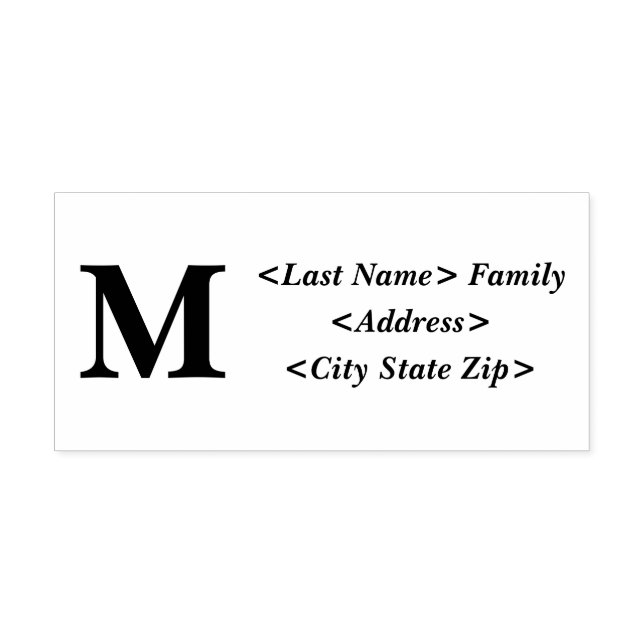 Customizable address self-inking stamp (Design)