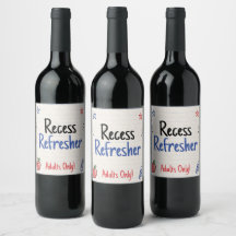 Customizable Adult Back to School Party Wine