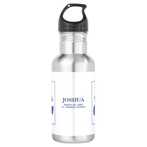 Customizable Adult Baptism Dove Stainless Steel Water Bottle