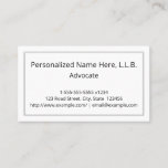 [ Thumbnail: Customizable Advocate Business Card ]