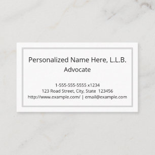 Customizable Advocate Business Card