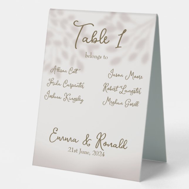 Customizable Aesthetic Table Top Sign (Two in One) (Front)
