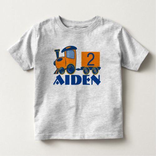 Customizable Age Birthday Train Toddler T_shirt