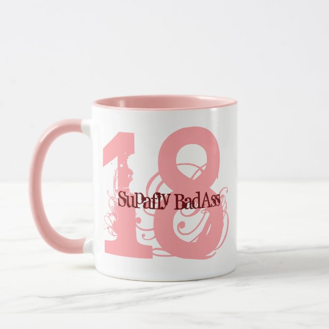 Customizable Age Sixteen 18th birthday Coffee Mug (Left)