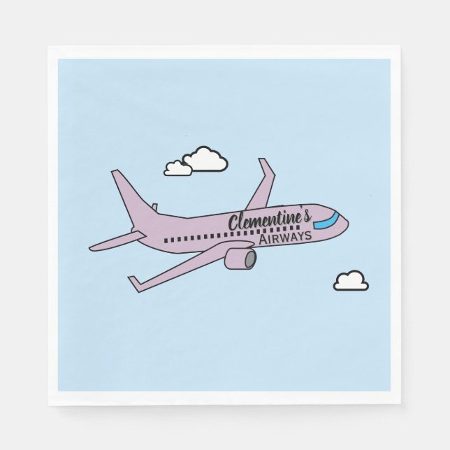 Customizable Airplane  Napkins (Front)