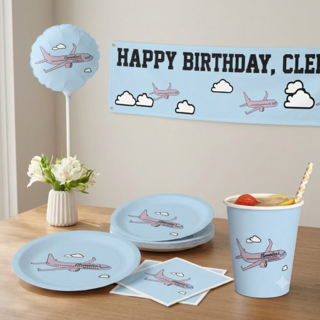 Customizable Airplane  Paper Plates (Creator Uploaded)