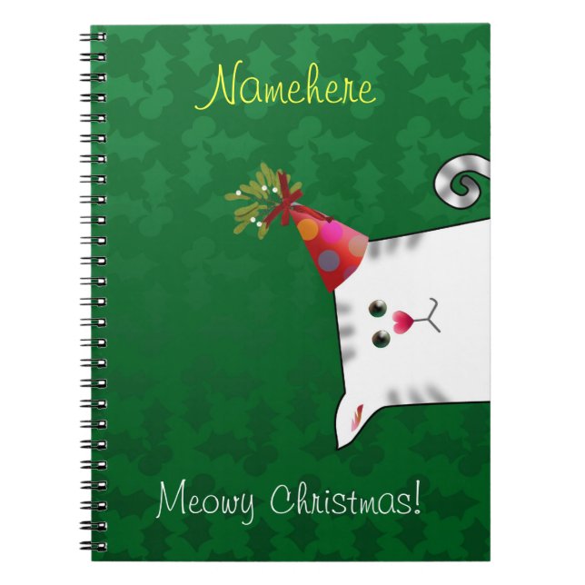Customizable: Alfie Christmas holly Notebook (Front)