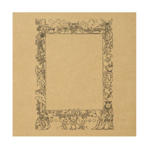 Customizable Alice in Wonderland Frame Vintage Art