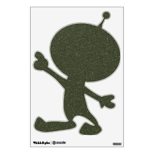 Customizable Alien Wall Decal with Texture Effect