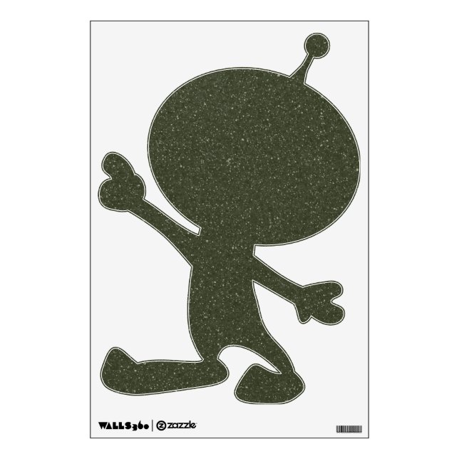Customizable Alien Wall Decal with Texture Effect (Front)