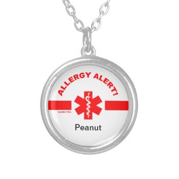 Customizable Allergy Alert Necklace by BigCity212 at Zazzle