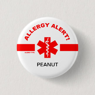 Customizable Allergy Alert Pin