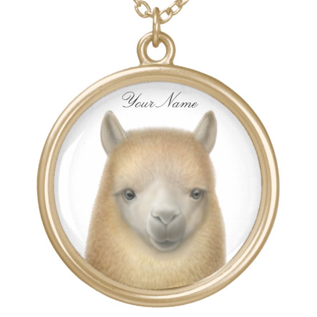 Customizable Alpaca Necklace (Front)