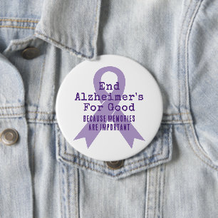 Customizable Alzheimers Awareness Button