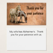 CUSTOMIZABLE ALZHEIMER'S CAREGIVER CARD (Front & Back)