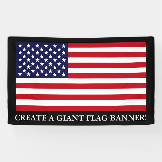 Customizable American Flag Banner (Horizontal)