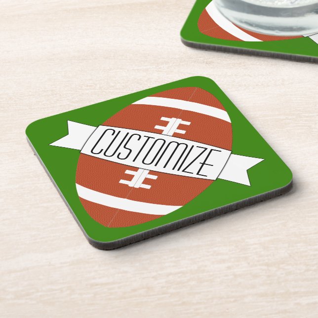 Customizable American Football Team Name Coasters (Left Side)