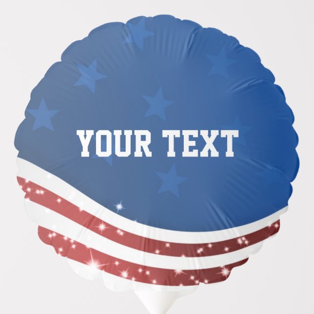 Customizable American theme stars & stripes Balloon (Front)