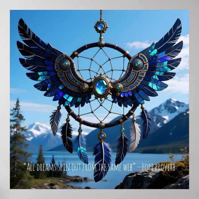 Customizable and Dowloadable Dreamcatcher Wings Poster (Front)