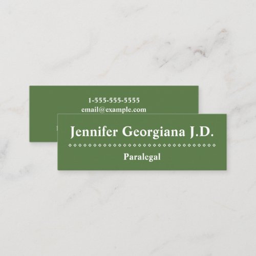 Customizable and Minimal Paralegal Business Card