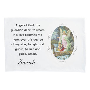 Customizable Angel of God Pillow Case