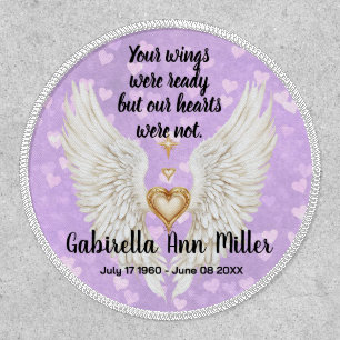 Customizable Angel Wings Memorial Patch