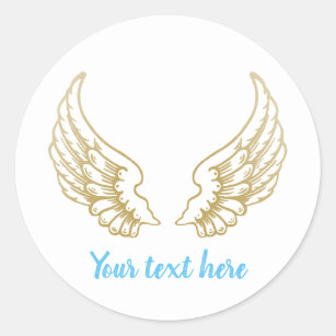 ANGEL GOLD WINGS Sticker for Sale by YaliliArt