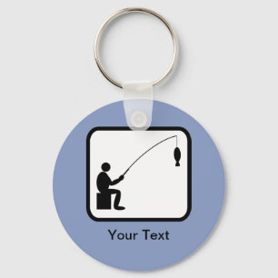 Customizable Angler Logo Keychain