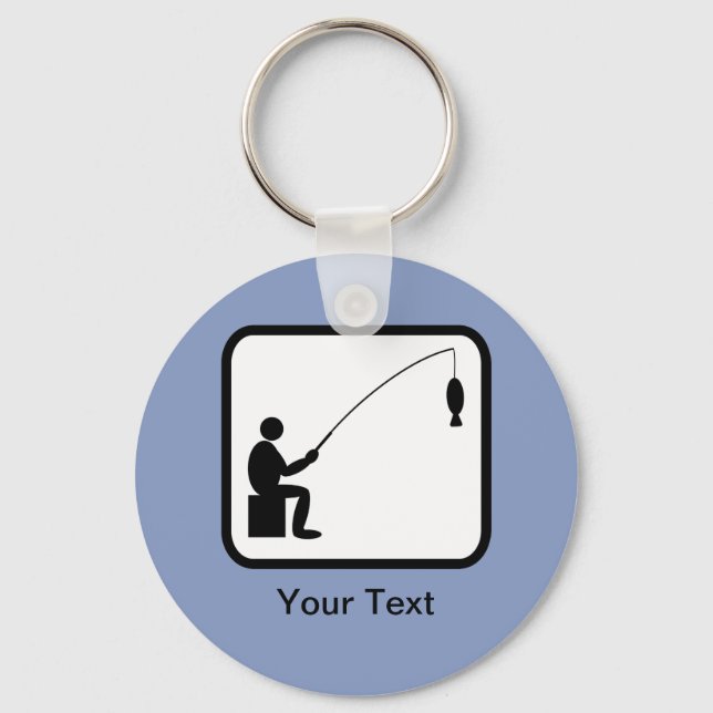 Customizable Angler Logo Keychain (Front)