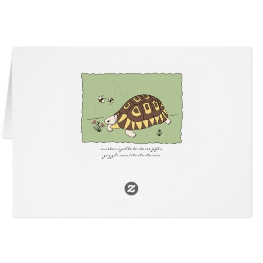 Customizable Angulate Tortoise Card (Back Horizontal)