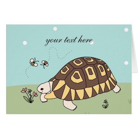 Customizable Angulate Tortoise Card (Front Horizontal)