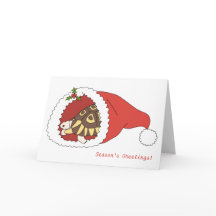 Customizable Angulate Tortoise Christmas Card