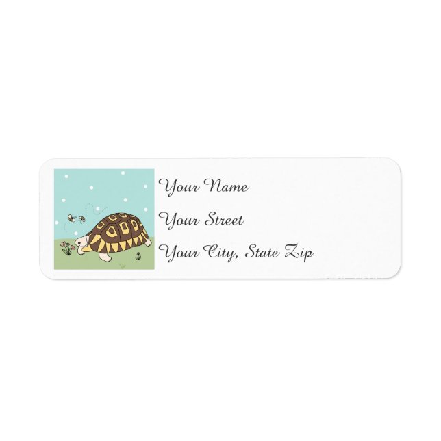 Customizable Angulate Tortoise Labels (Front)