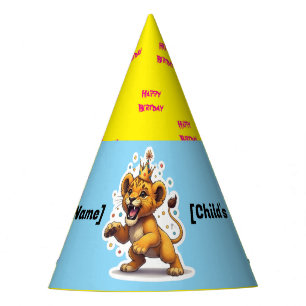 Customizable Animal Friends Kids' Birthday Hat
