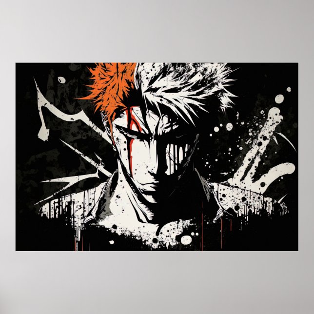 Customizable Anime Inspired Hero Wall Poster (Front)