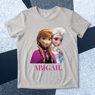Customizable Anna and Elsa   Together Tri-Blend Shirt