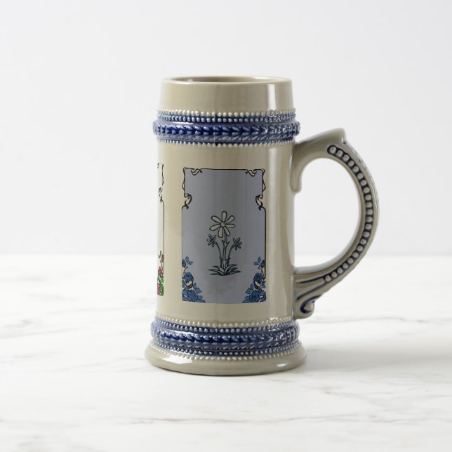Customizable Anniversary blue Beer Stein (Right)