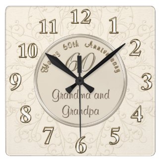 Customizable Anniversary Clock for Grandparents