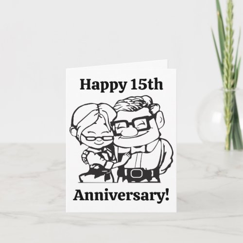 Customizable Anniversary Couple Drawing Card