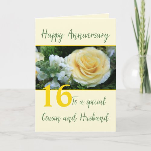 Customizable Anniversary Cousin and Husband Card