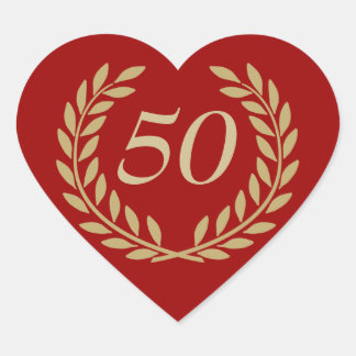 Customizable Anniversary Heart Sticker