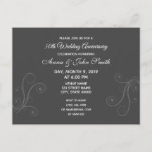Customizable anniversary invitation minimal