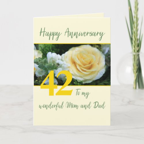 Customizable Anniversary Mom and Dad Card