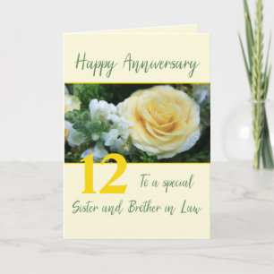 Customizable Anniversary Sister and Brother in Law Card
