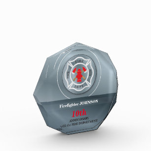 Customizable, Anniversary with Fire Department Award