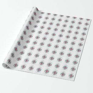 Customizable, Anniversary with Fire Department Wrapping Paper