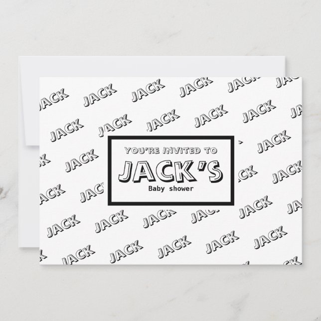 Customizable announcement baby shower (Front)