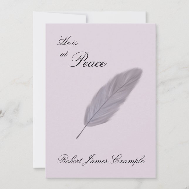 Customizable Announcement of Death (Feather) (Front)