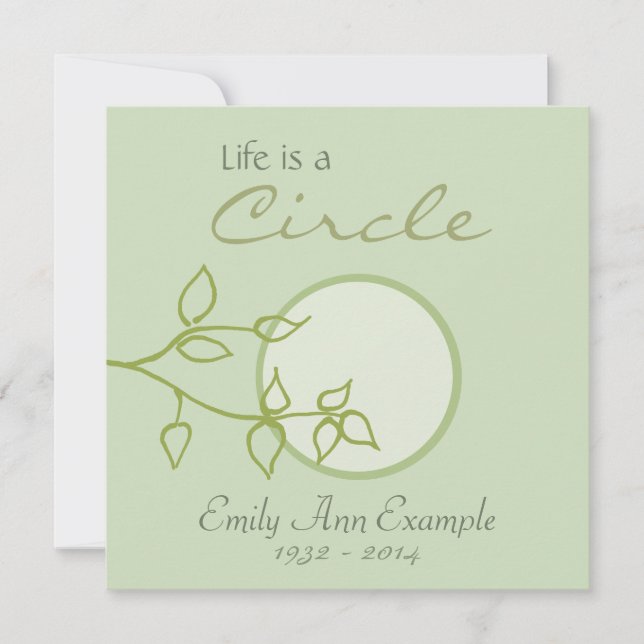 Customizable Announcement of Death (Leaves) (Front)