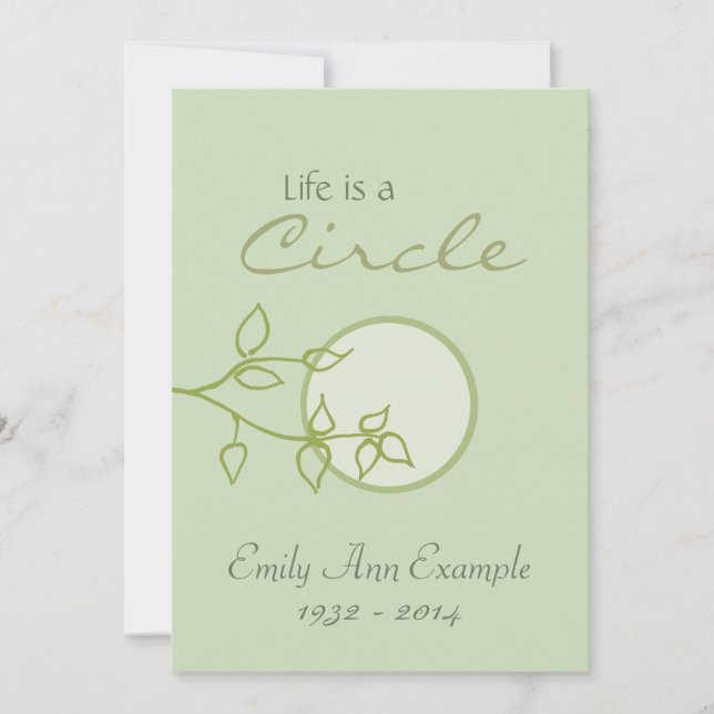 Customizable Announcement of Death (Leaves) (Front)